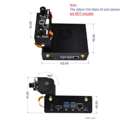 METAL Case Suitable for Jetson Orin Nano Developer Kit and Jetson Orin NX Kit with Camera Holder
